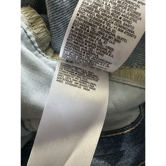 NWT Old Navy Mid-Rise Baggy Wide-Leg Cargo Jeans Blue Denim Women's Plus Size 16 - Picture 7 of 11